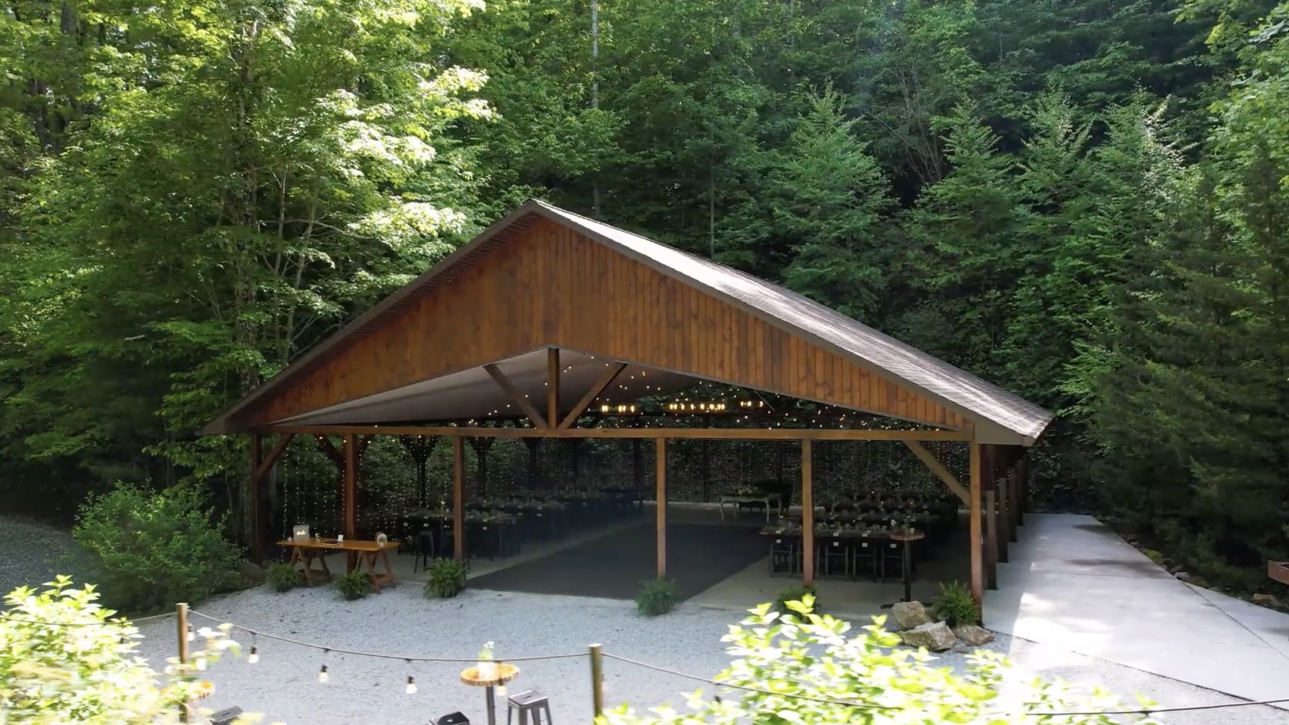 The reception pavilion